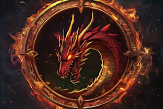 create an your professional fantasy logo artwork
