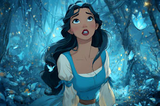 draw magical disney style art for you