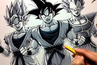 draw personal as dragon ball z dbz characters