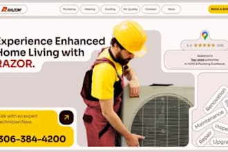 design handyman hvac electrician website redesign plumbing crm lead seo website