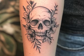 design professional japanese, asian style tattoo design