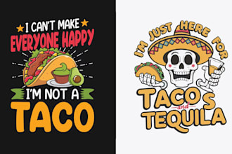 make high quality skull mexican tacos logo