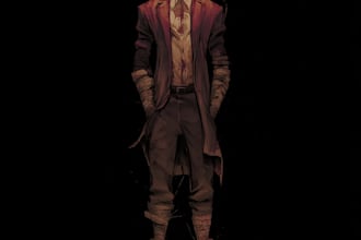 create a fantasy horror character art and horror art