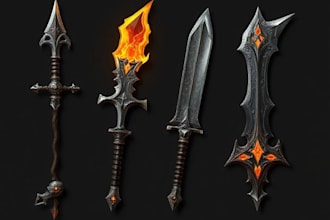 draw your prop or fantasy weapon designs