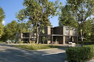 remodel residential building, outdoor patio,urban landscape project,cgi driveway