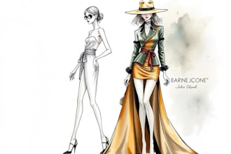 draw a fashion illustration or sketch