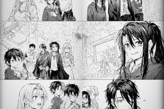 create a custom manga story and illustration for you