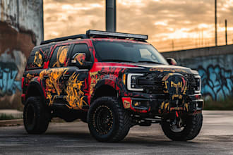 design a creative wrap for your van, car, bus