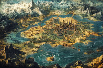 draw fantasy map design map illustration fantasy map