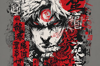 design japanese t shirt illustration
