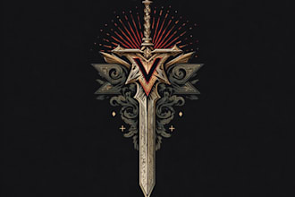 design hand paint fantasy logo