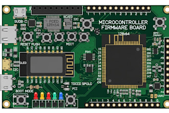 design embedded electronics and write microcontroller firmware