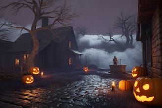 do unreal engine game development, develop unreal engine halloween, video game