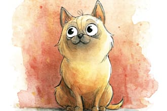 draw an awesome pet cartoon portrait