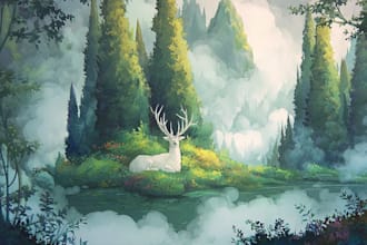 digitally paint fantasy landscape