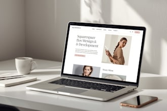 design or redesign your squarespace website with SEO and mobile friendly layout