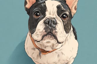 draw disney pet portrait illustration