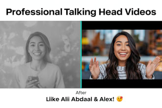 create a professional talking head video like ali abdaal and alex