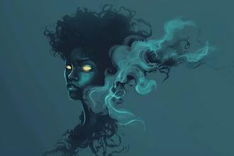 create dark art illustration