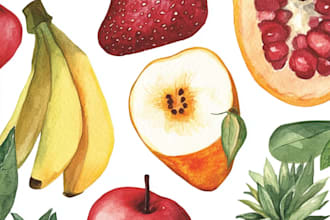 draw digital botanical illustrations of florals