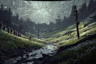 create a high detail illustration or concept art