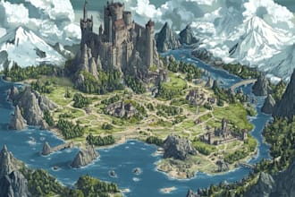 fantasy map design map illustration fantasy map