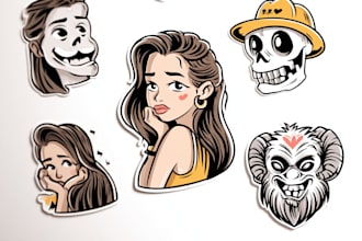 create astonish stickers for whatsapp telegram or printing