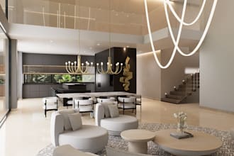 design storey level house,highrise apartment,building elevation, interior render