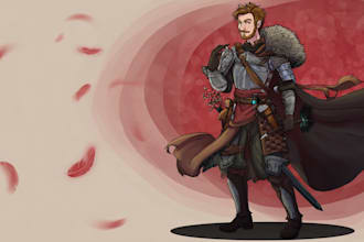 design your dnd, pathfinder, or game character illustration