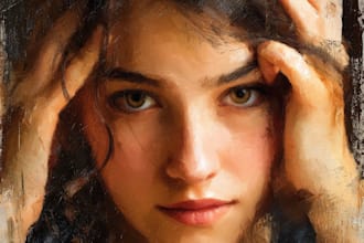 make a oil painting into digital oil painting