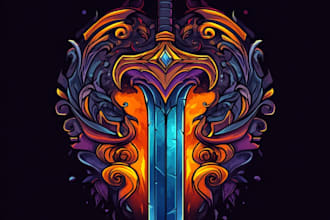 draw unique fantasy logo