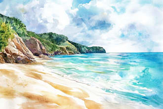 draw watercolor illustration and watercolor art