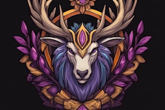 design fantasy game logo and branding