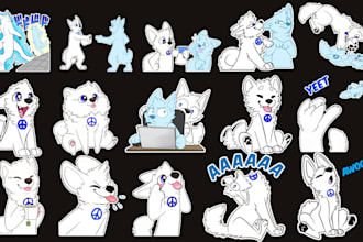 draw furry telegram stickers pack furry discord stickers furry nsfw stickers