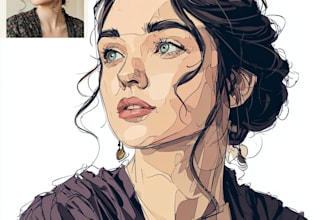 draw vector portrait from photo