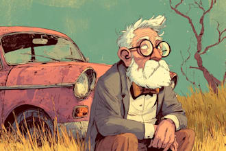 draw a retro vintage comic illustration
