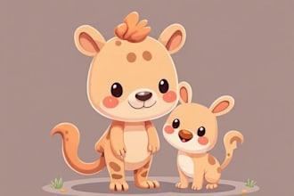 draw animals cartoon illustration