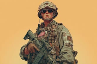 draw military themed illustrations