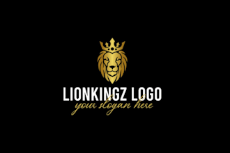 design a professional lion mascot logo with premium details