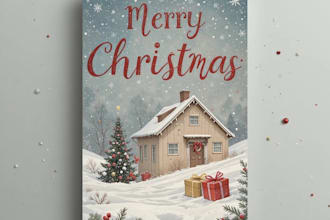 design modern personalize christmas greeting or holiday card