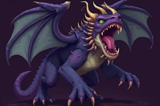 draw fantasy creatures and custom monster illustration