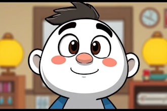draw you a cartoon character illustration in various style
