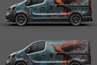 design a creative wrap for your van, car, bus truck