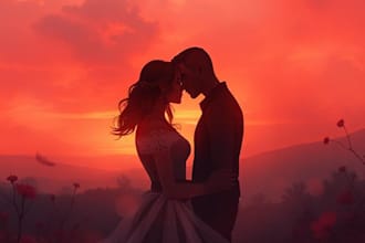 design high quality romance book or ebook cover