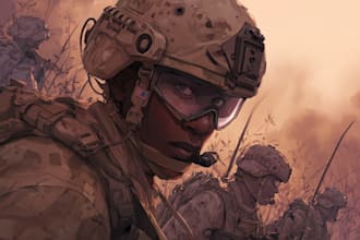 draw history and military anime, fan arts, and character