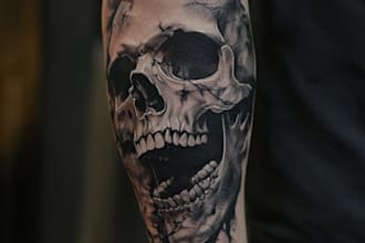 do professional custom dark tattoo design