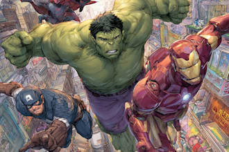 do comic book illustration, marvel comic superhero