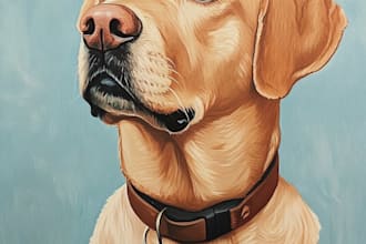 draw pet portrait with disney style