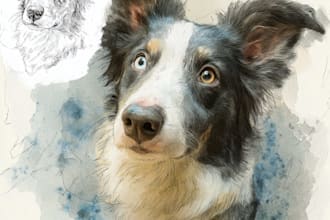 create cute and unique pet portrait