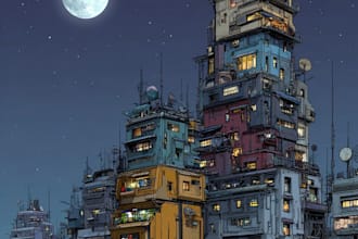 create stunning cyberpunk city art with neon futuristic